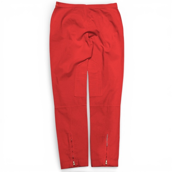 AGATHA RUIZ DE LA PRADA Red corduroy slim pants size 38 ankle zip detail - Picture 4 of 10
